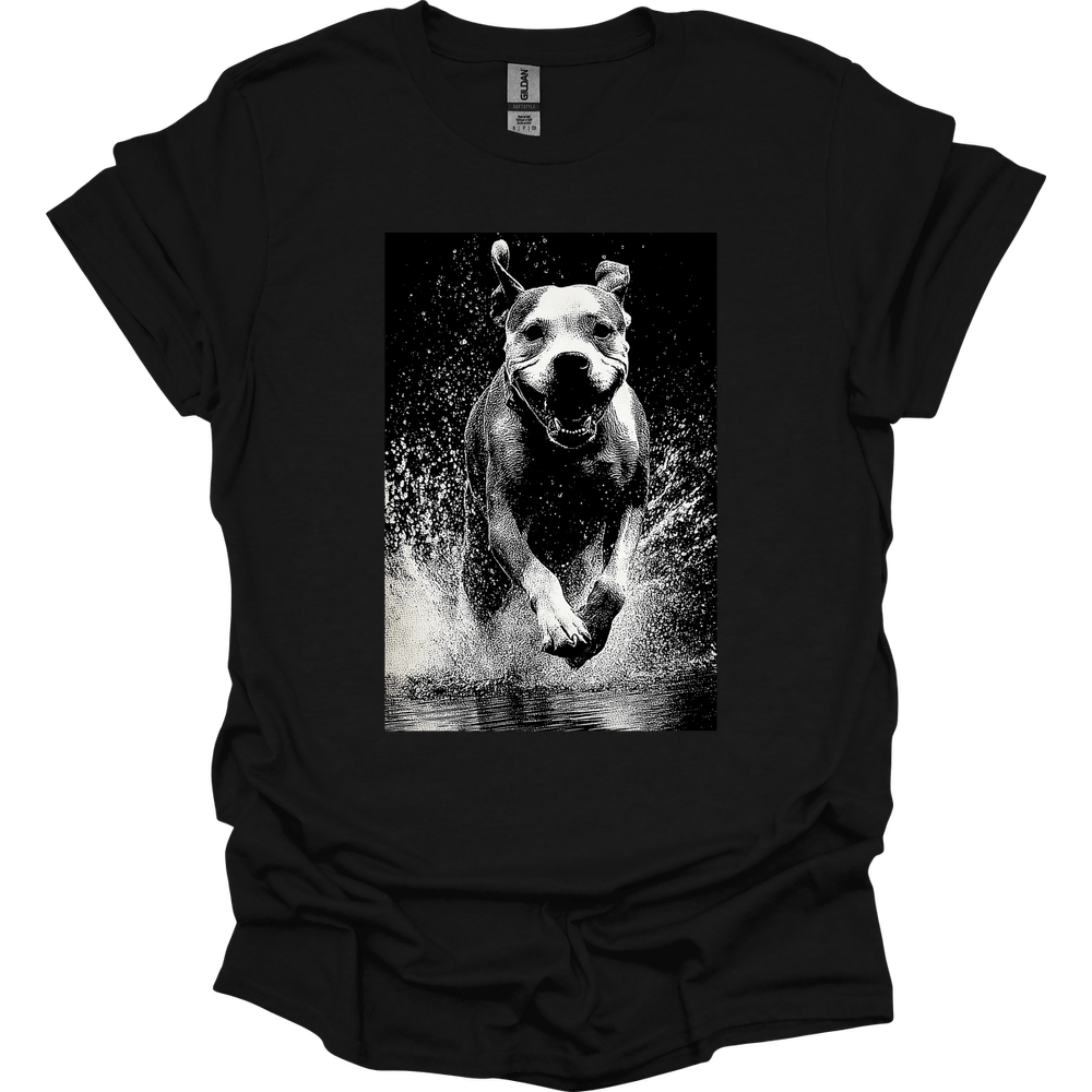 Boxer - Puddle Dog T-Shirt - Black