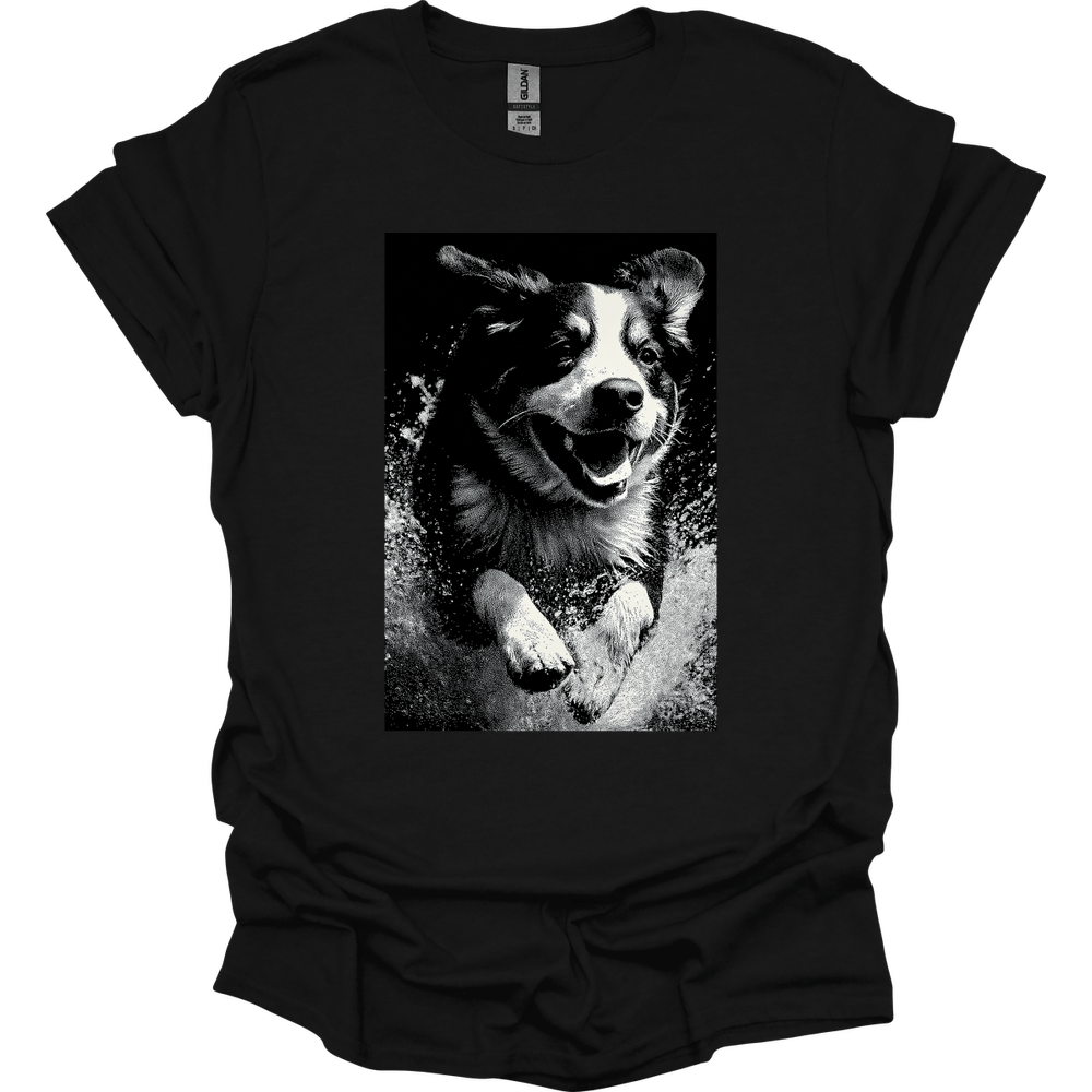 Bernese Mountain Dog - Puddle Dog T-Shirt - Black