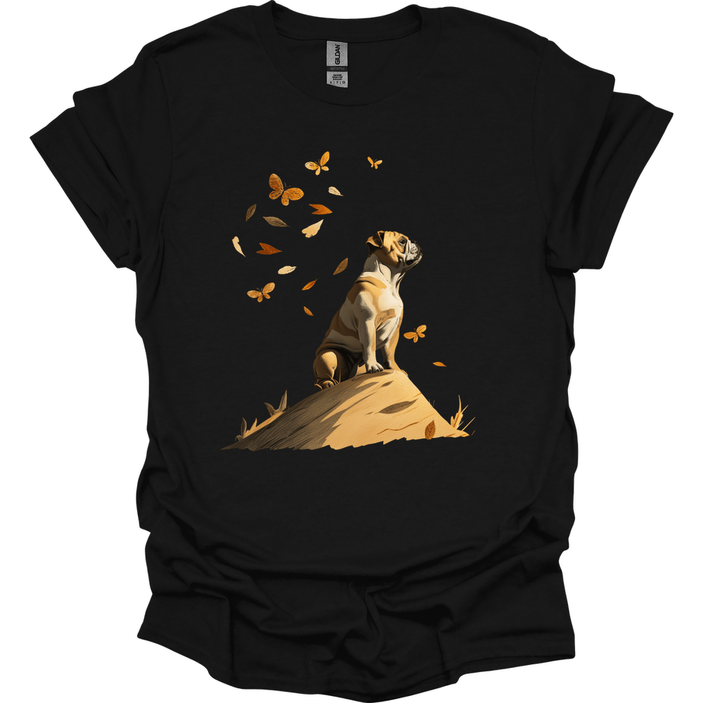 Bulldog - Fall Dog T-Shirt - Black