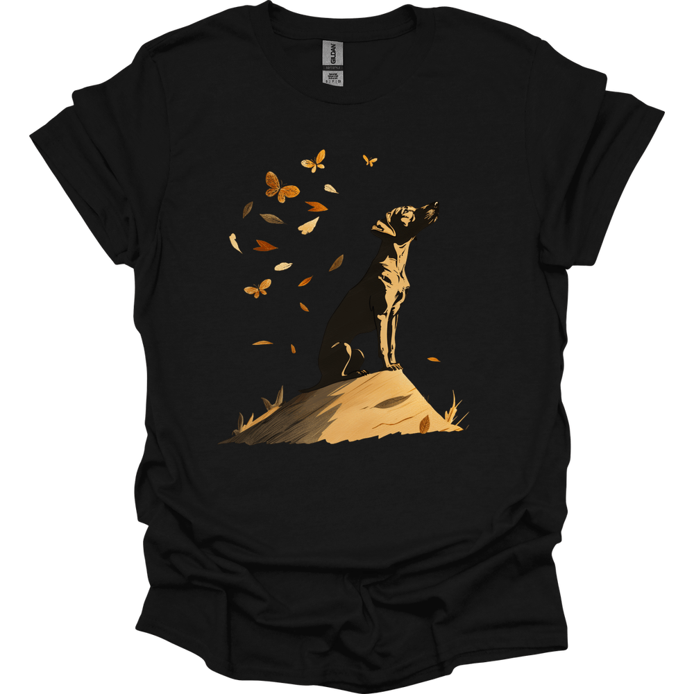 German Shorthaired Pointer - Fall Dog T-Shirt - Black