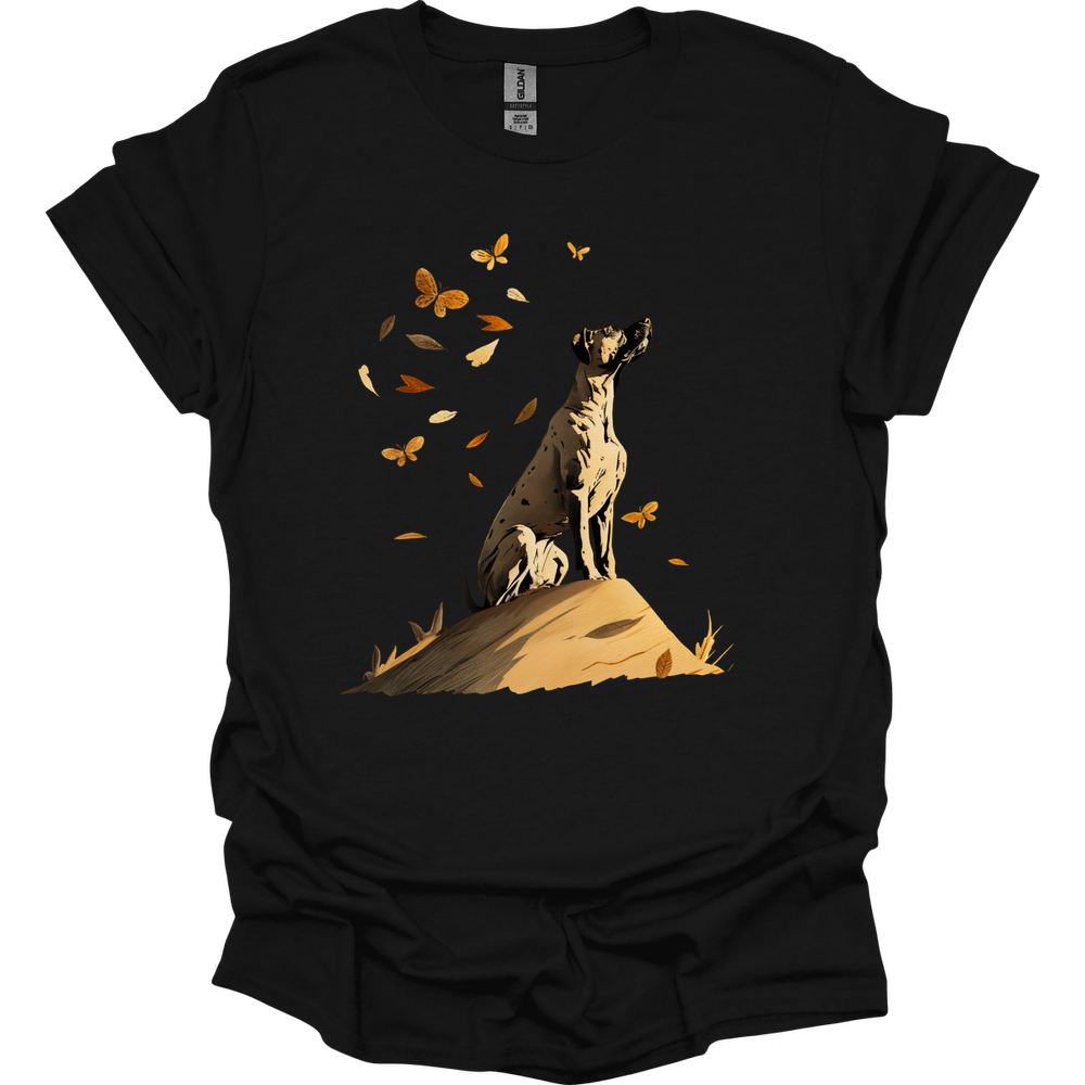 Great Dane - Fall Dog T-Shirt - Black