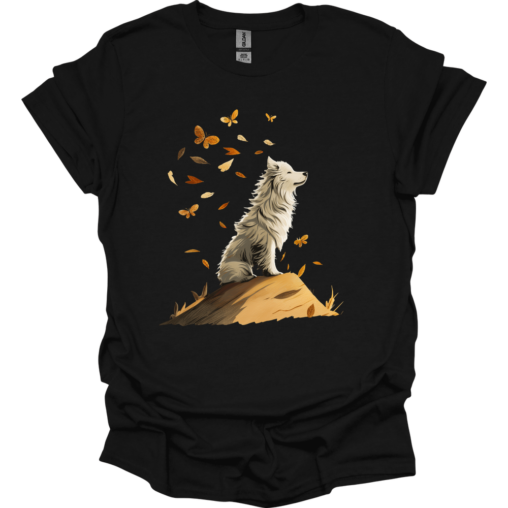 Samoyed - Fall Dog T-Shirt - Black