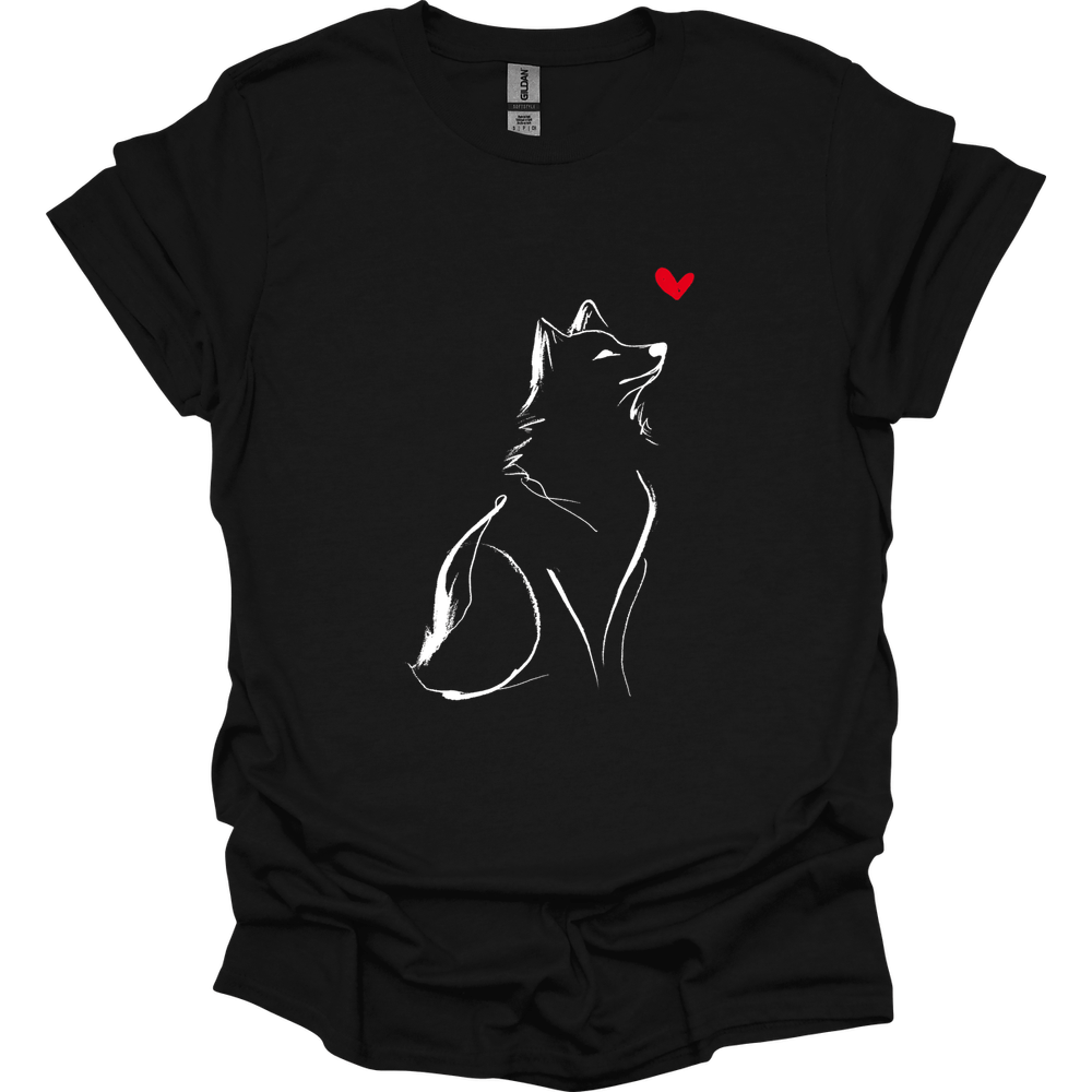 Shiba Inu - Sketch Dog T-Shirt - Black