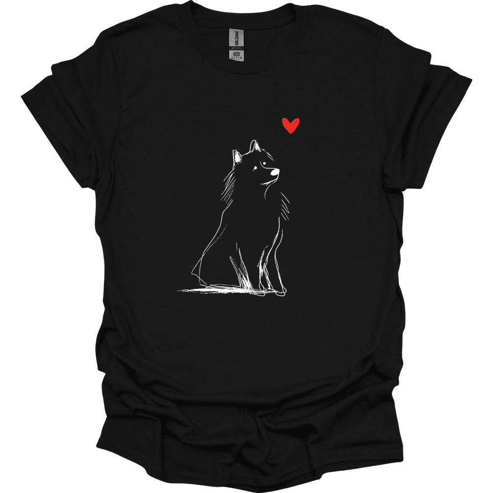 Samoyed - Sketch Dog T-Shirt - Black