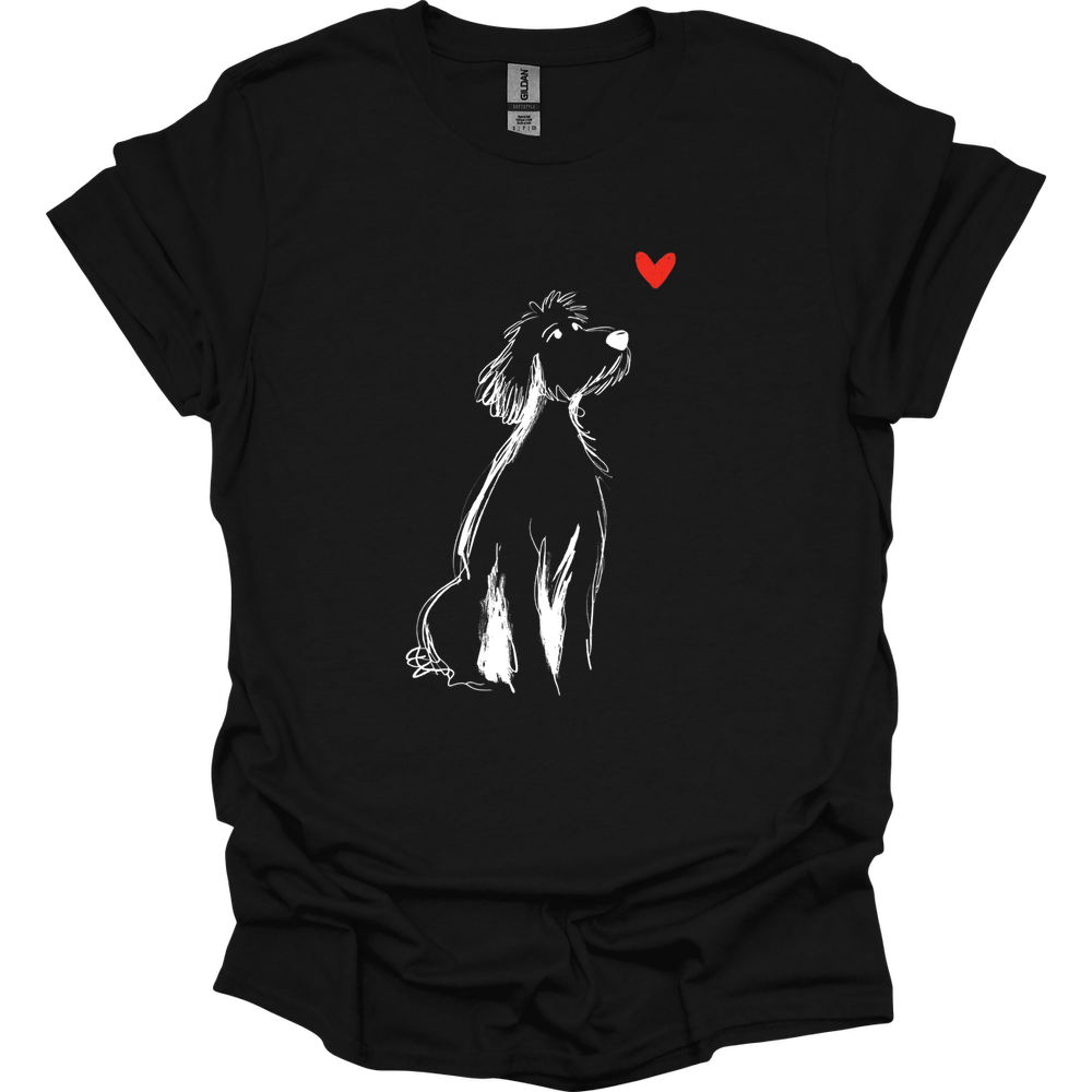 Golden Doodle - Sketch Dog T-Shirt - Black