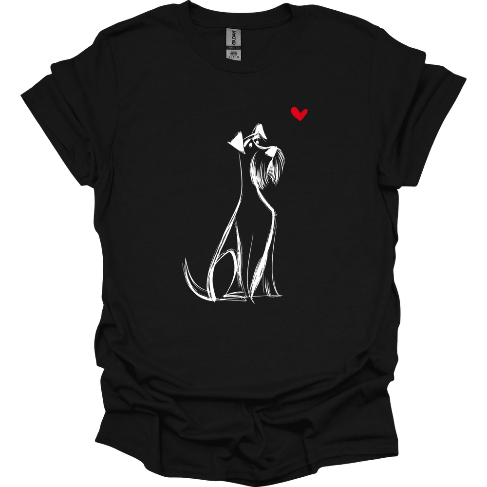 Giant Schnauzer - Sketch Dog T-Shirt - Black
