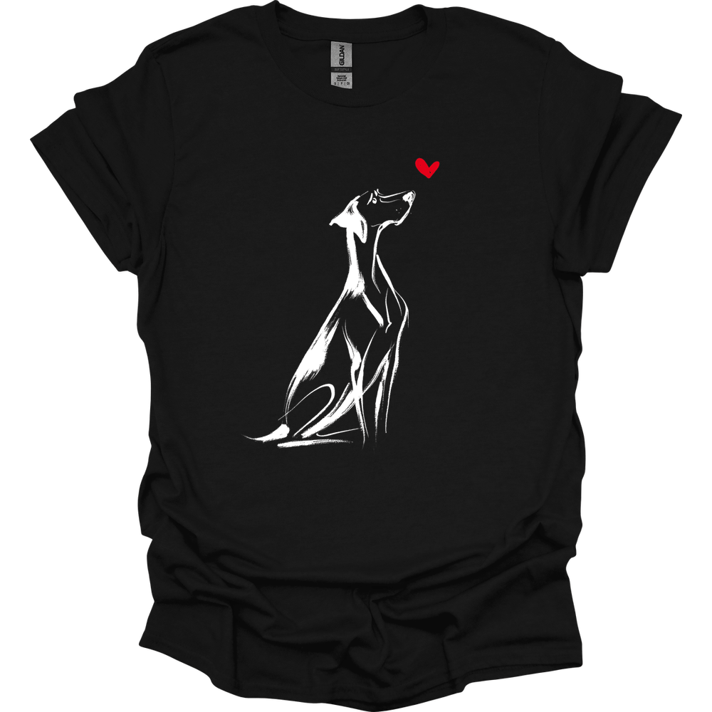 German Shorthaired Pointer - Sketch Dog T-Shirt - Black