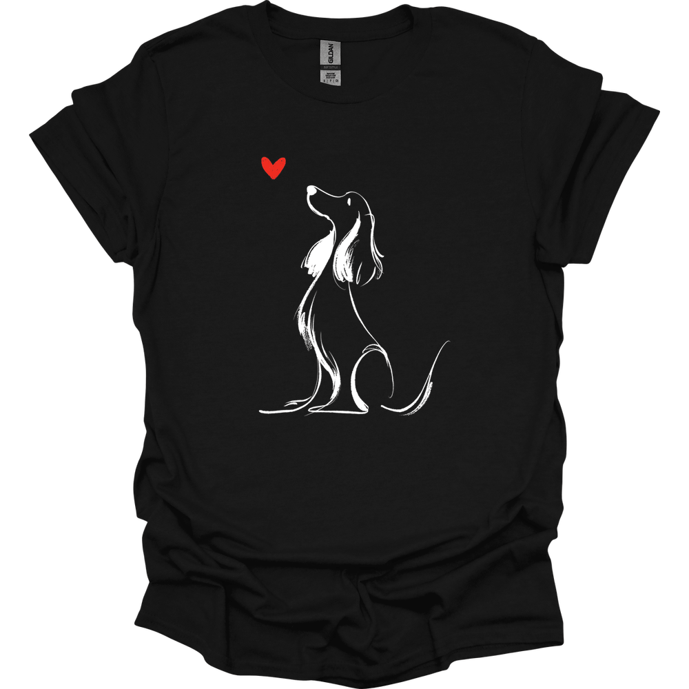 Cocker Spaniel - Sketch Dog T-Shirt - Black