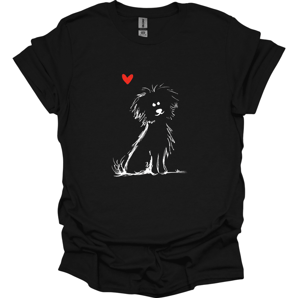 Bichon Frise - Sketch Dog T-Shirt - Black