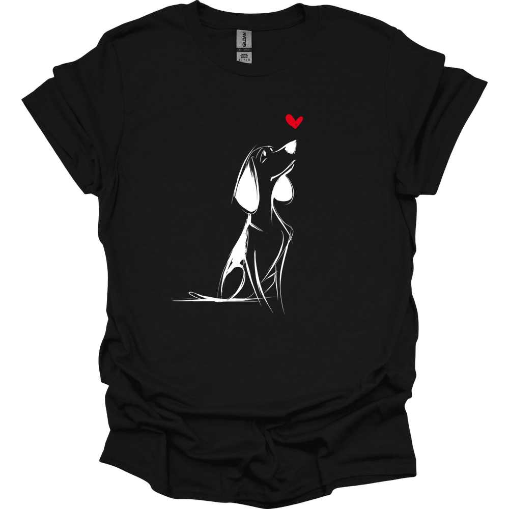 Beagle - Sketch Dog T-Shirt - Black