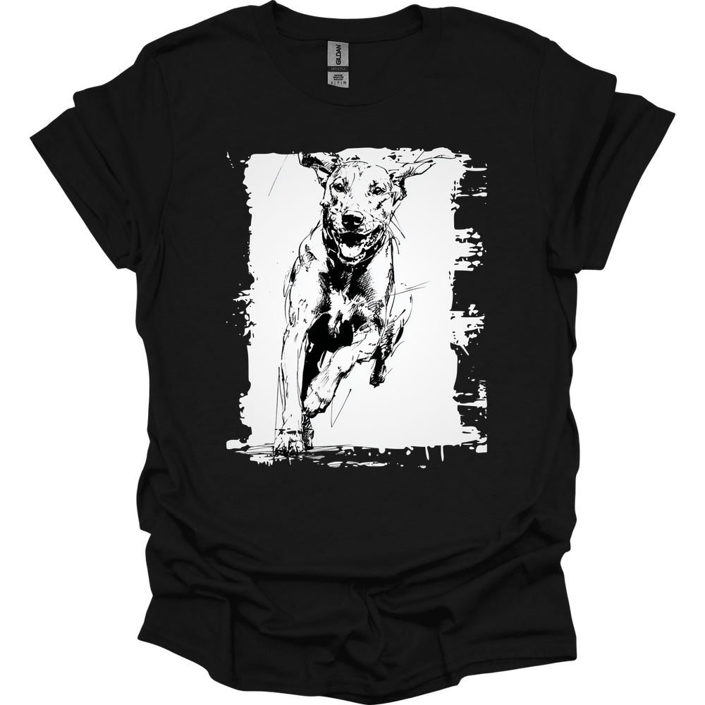 Rhodesian Ridgeback - Running Dog T-Shirt - Black
