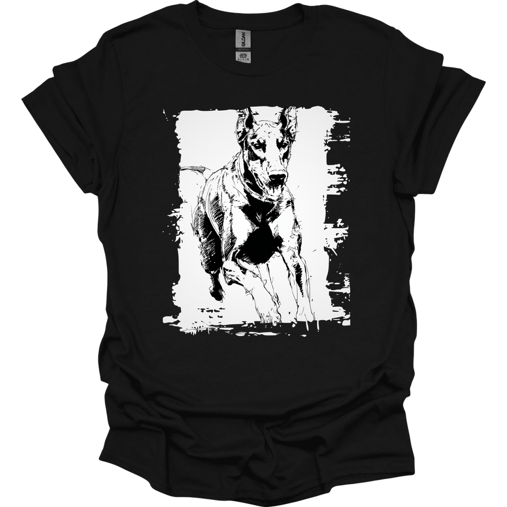 Doberman - Running Dog T-Shirt - Black