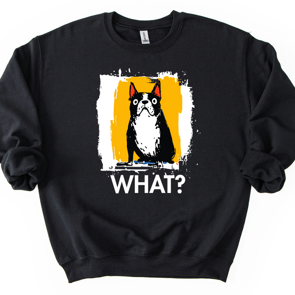 Boston Terrier - What Dog Sweater - Black