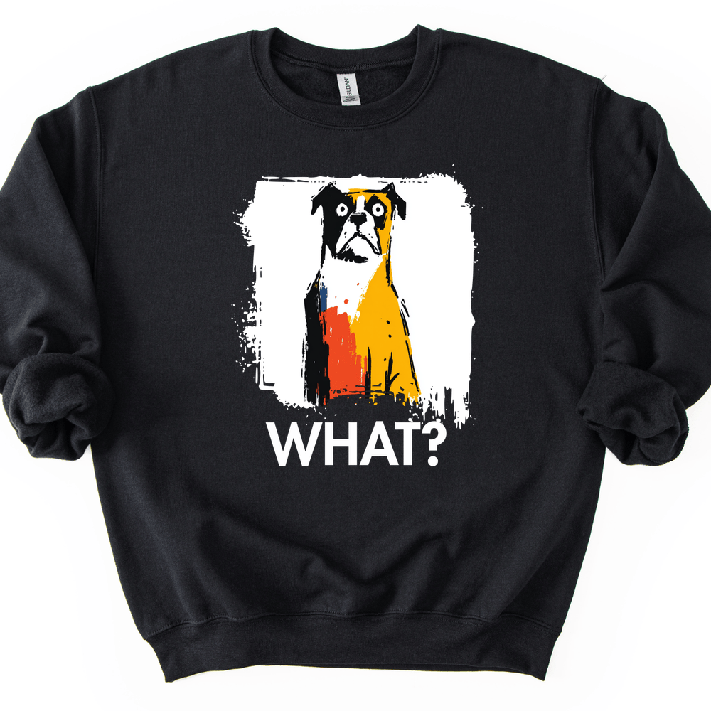 Boxer - What Dog Sweater - Black