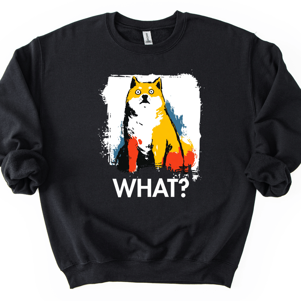 Shiba Inu - What Dog Sweater - Black