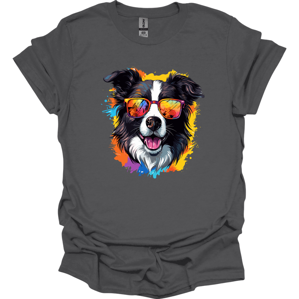 Border Collie - Top Dog T-Shirt - Charcoal