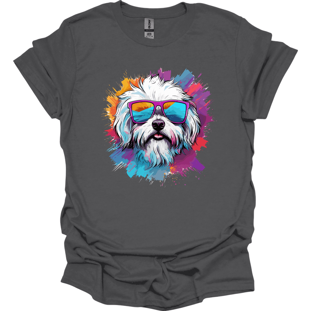 Maltese - Top Dog T-Shirt - Charcoal