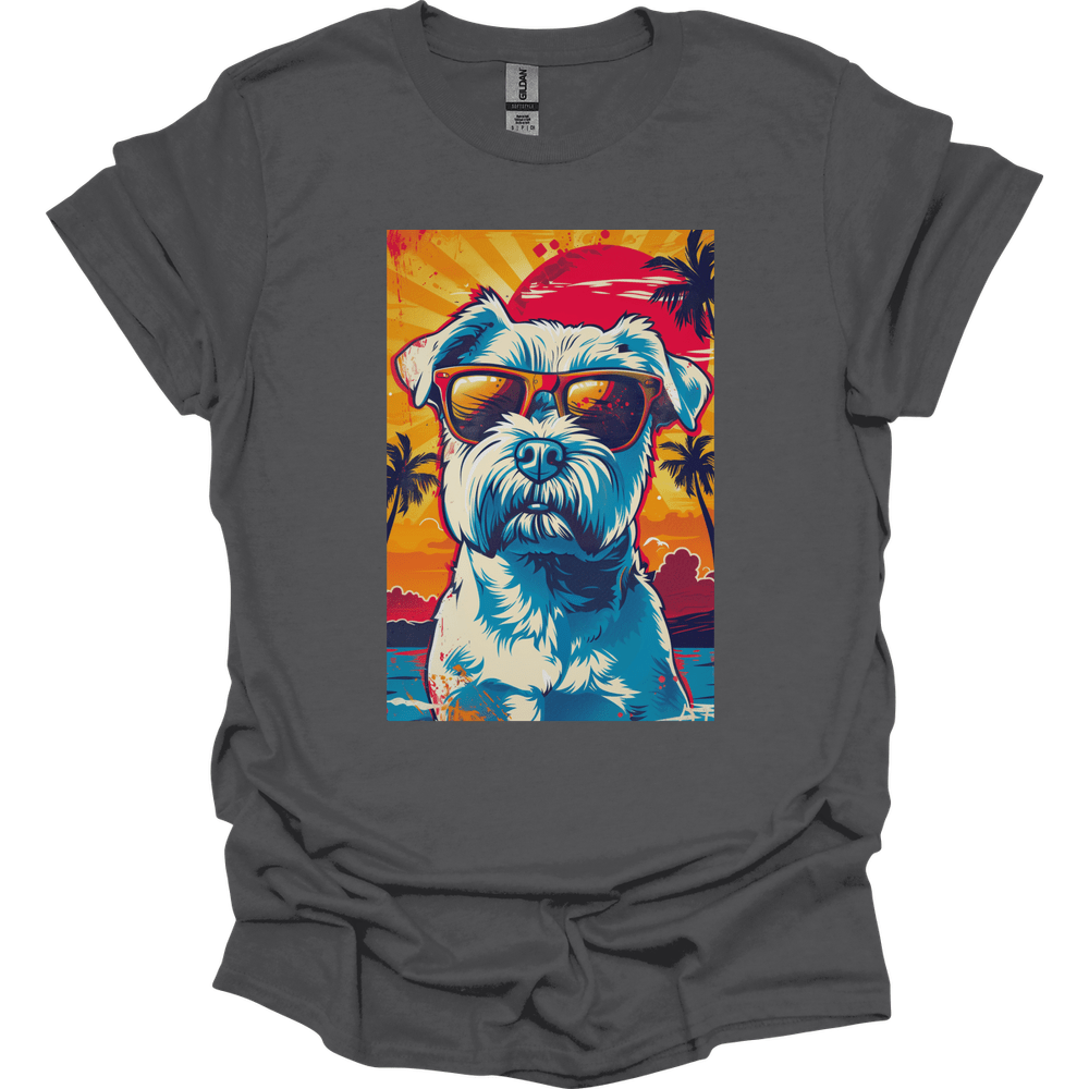 Miniature Schnauzer - Summer Dog T-Shirt - Charcoal