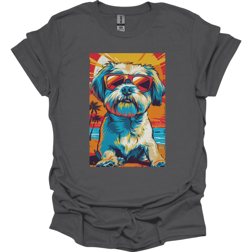 Shih Tzu - Summer Dog T-Shirt - Charcoal