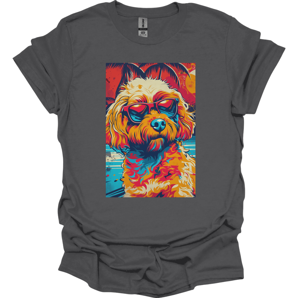 Poodle - Summer Dog T-Shirt - Charcoal
