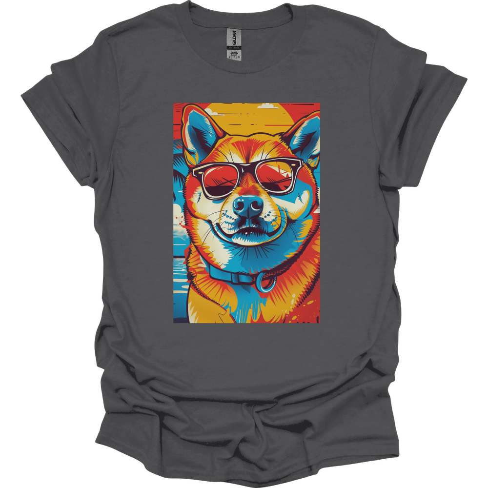 Shiba Inu - Summer Dog T-Shirt - Charcoal