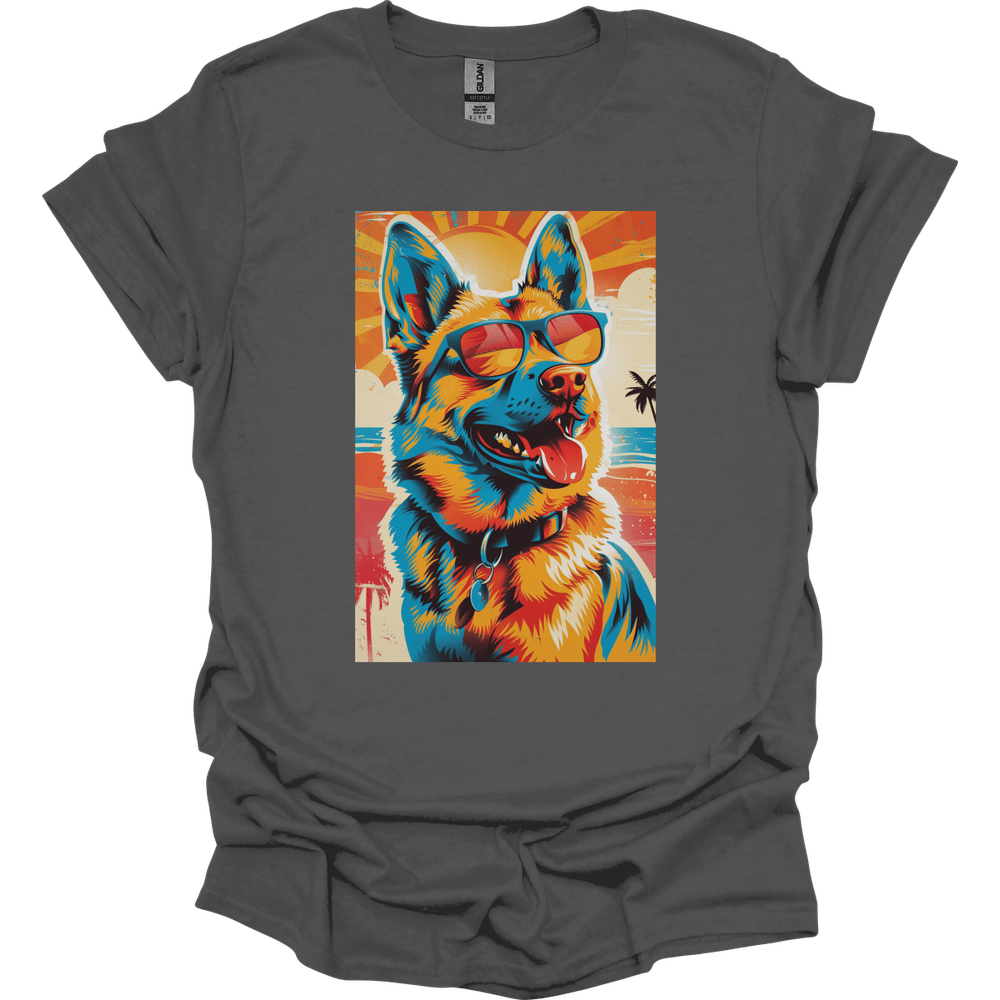 German Shepherd - Summer Dog T-Shirt - Charcoal