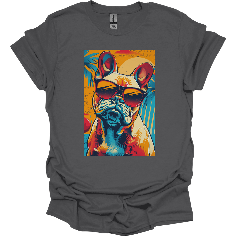 French Bulldog - Summer Dog T-Shirt - Charcoal