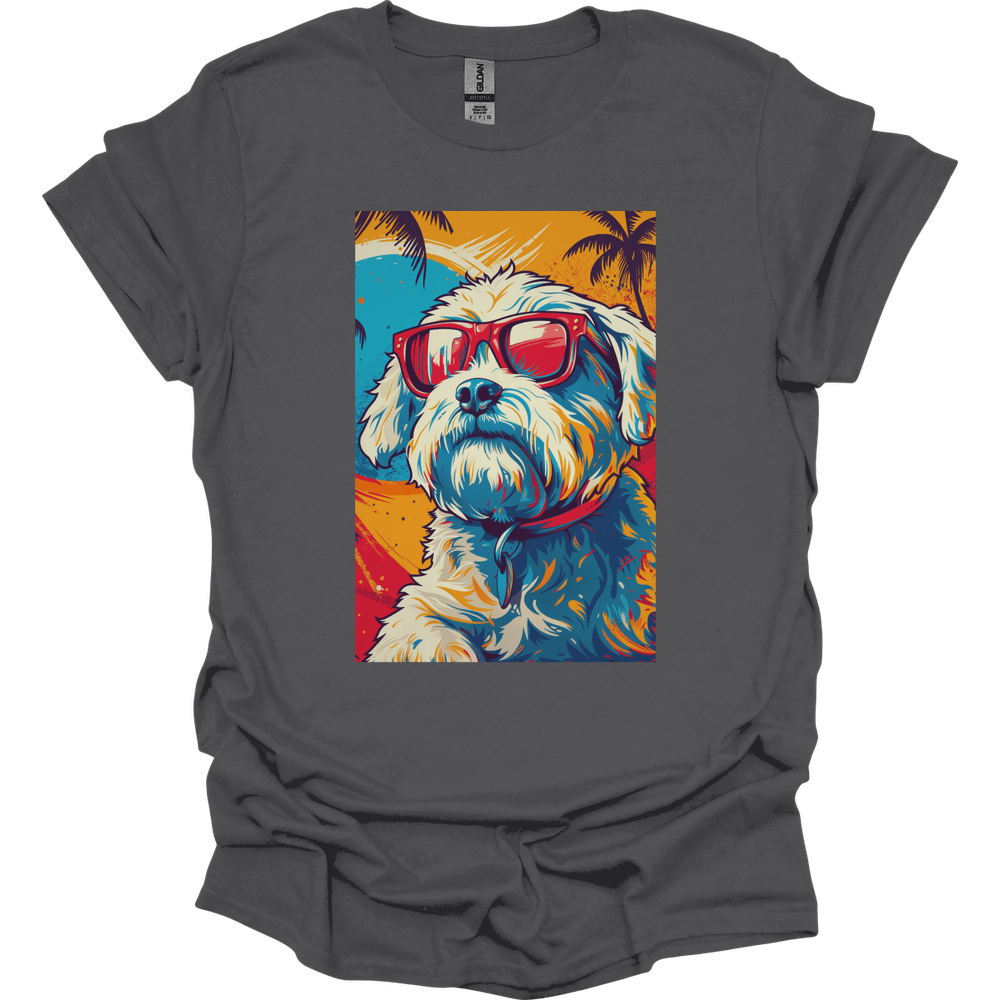 Bichon Frise - Summer Dog T-Shirt - Charcoal