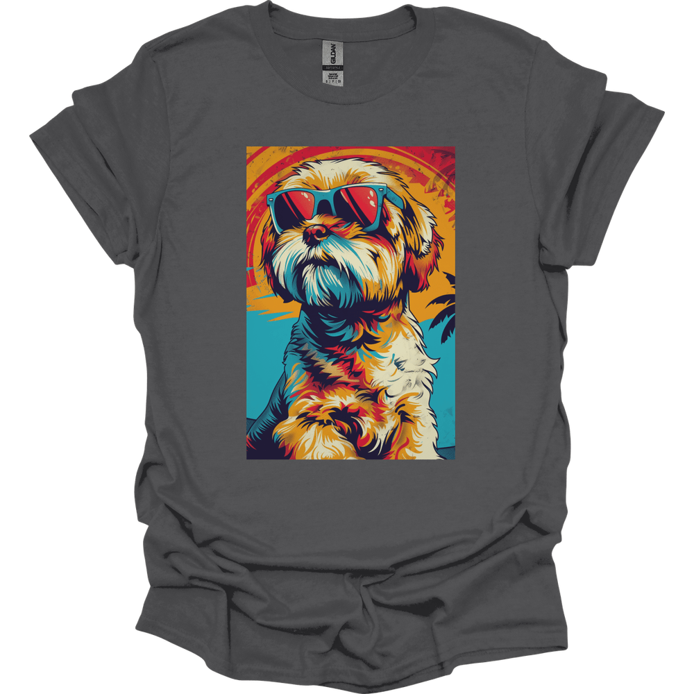 Cavapoo - Summer Dog T-Shirt - Charcoal
