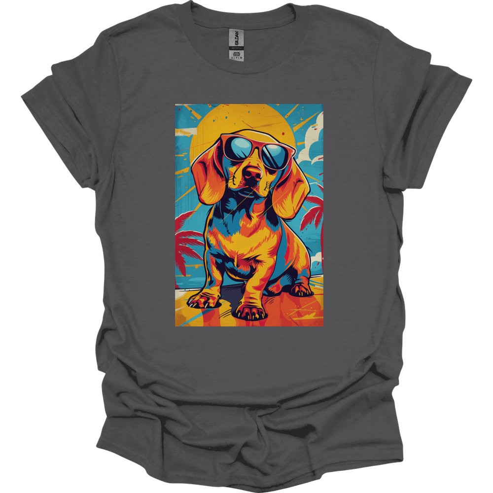Dachshund - Summer Dog T-Shirt - Charcoal