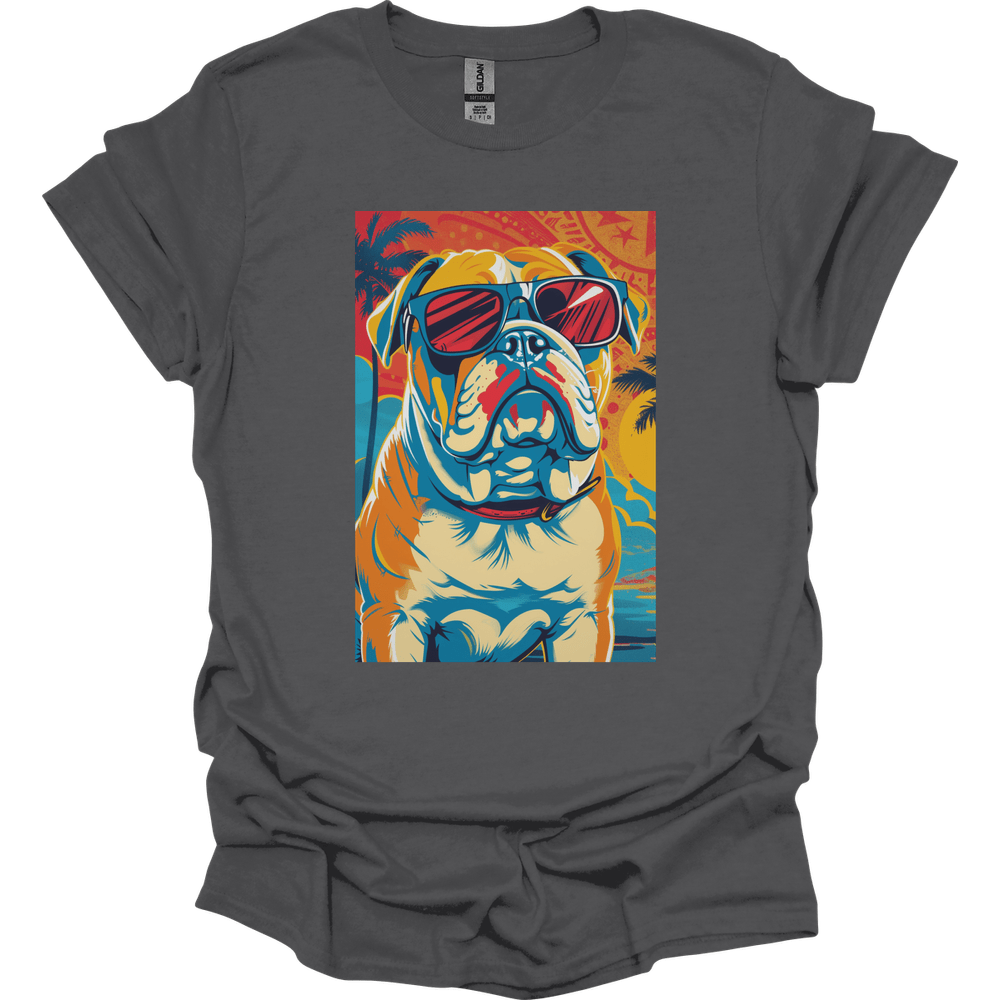 Bulldog - Summer Dog T-Shirt - Charcoal