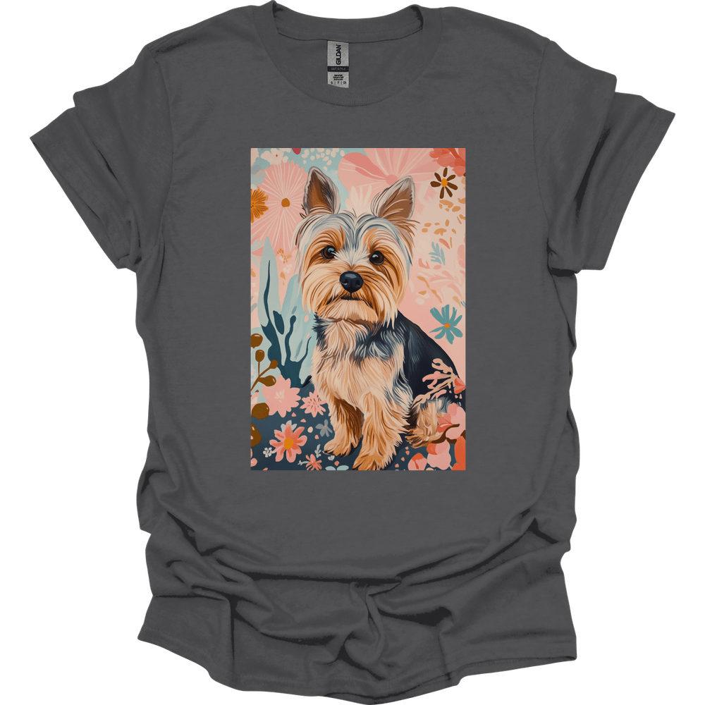 Yorkshire Terrier - Boho Dog T-Shirt - Charcoal