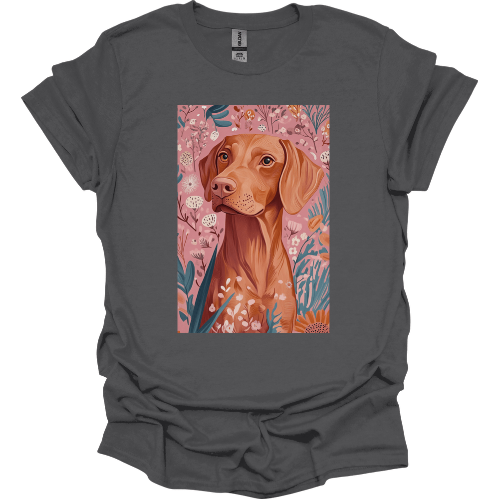 Vizsla - Boho Dog T-Shirt - Charcoal