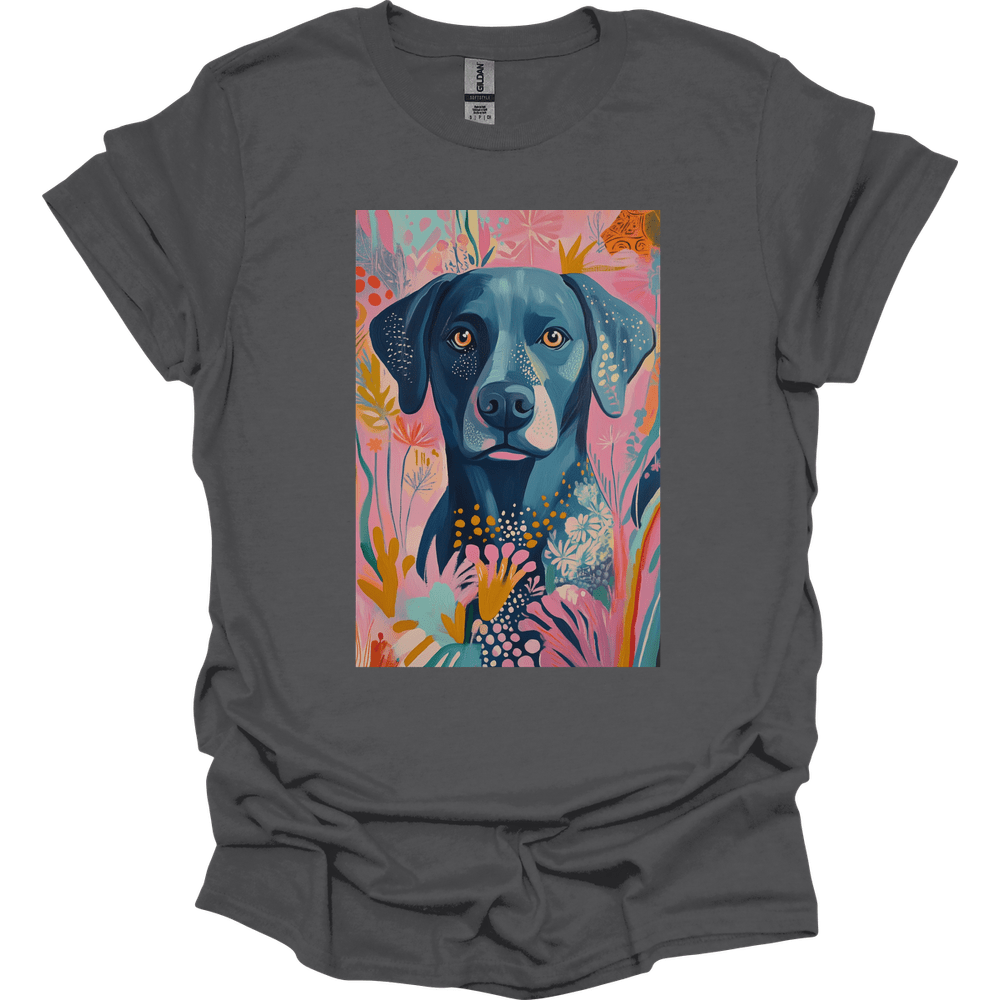 Labrador - Boho Dog T-Shirt - Charcoal