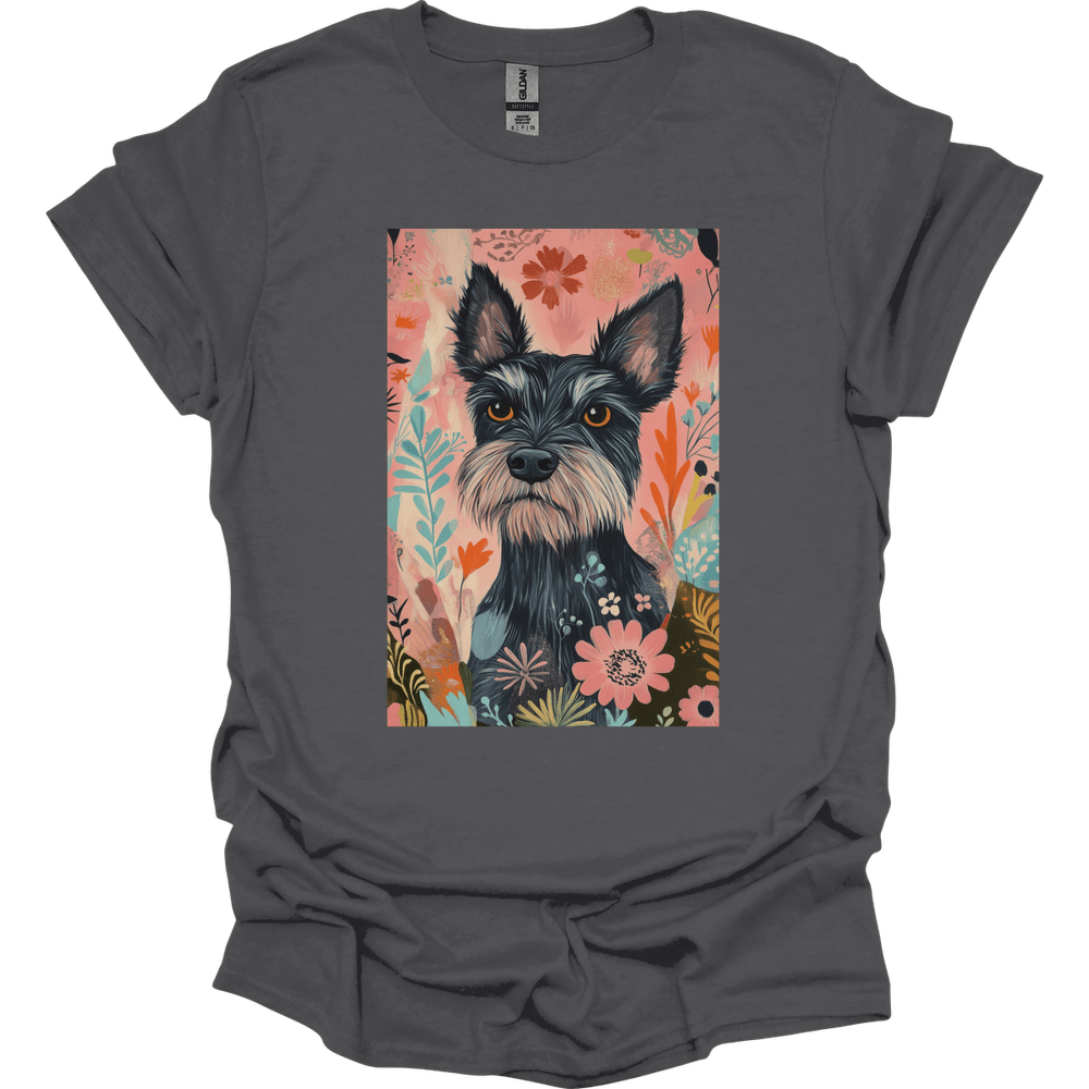Paddledale Terrier - Boho Dog T-Shirt - Charcoal