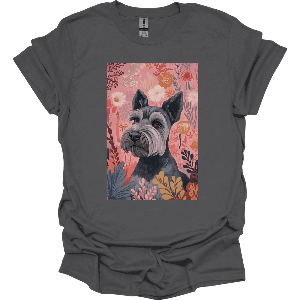 Miniature Schnauzer - Boho Dog T-Shirt - Charcoal