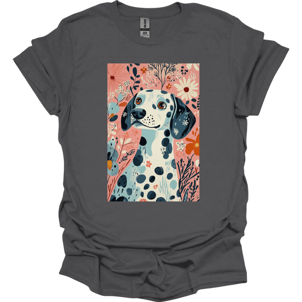 Dalmatian - Boho Dog T-Shirt - Charcoal