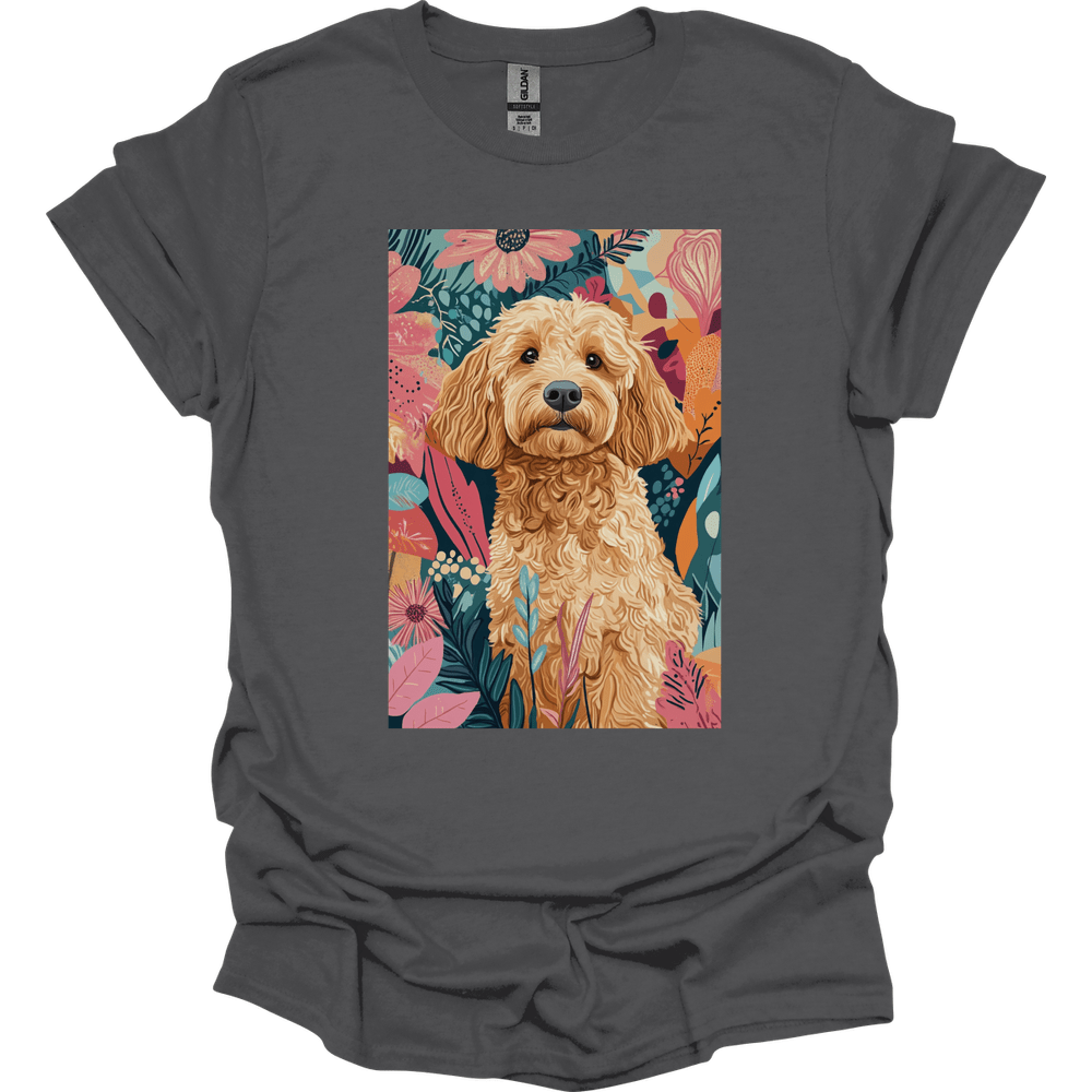 Golden Doodle - Boho Dog T-Shirt - Charcoal