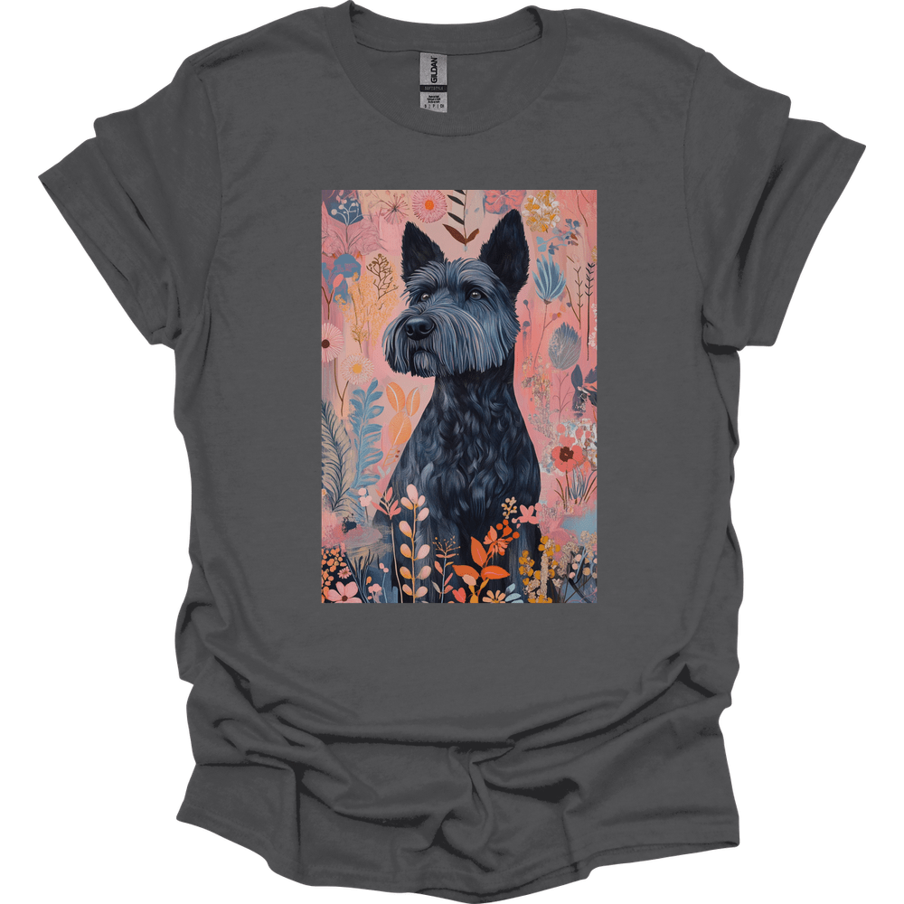 Kerry Blue Terrier - Boho Dog T-Shirt - Charcoal