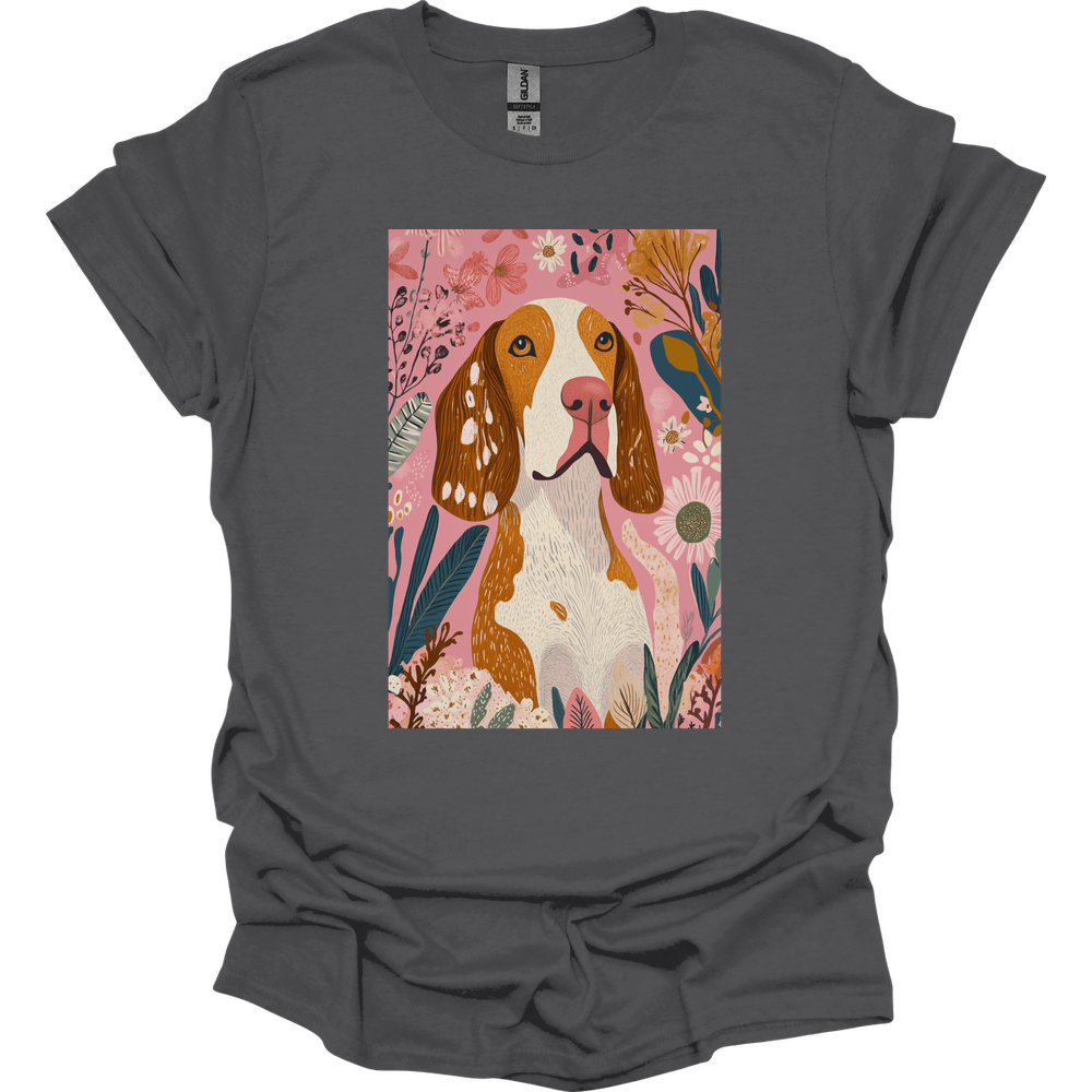 Bracco Italiano - Boho Dog T-Shirt - Charcoal