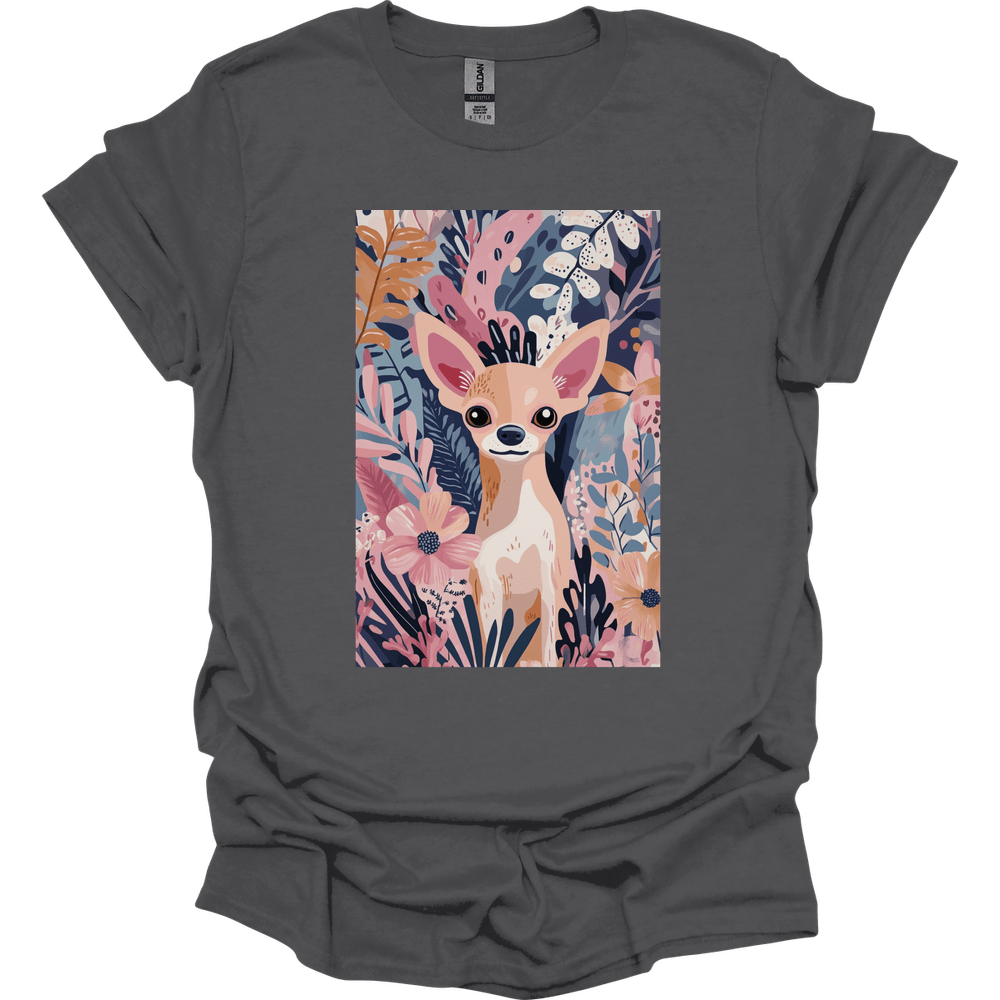 Chihuahua - Boho Dog T-Shirt - Charcoal