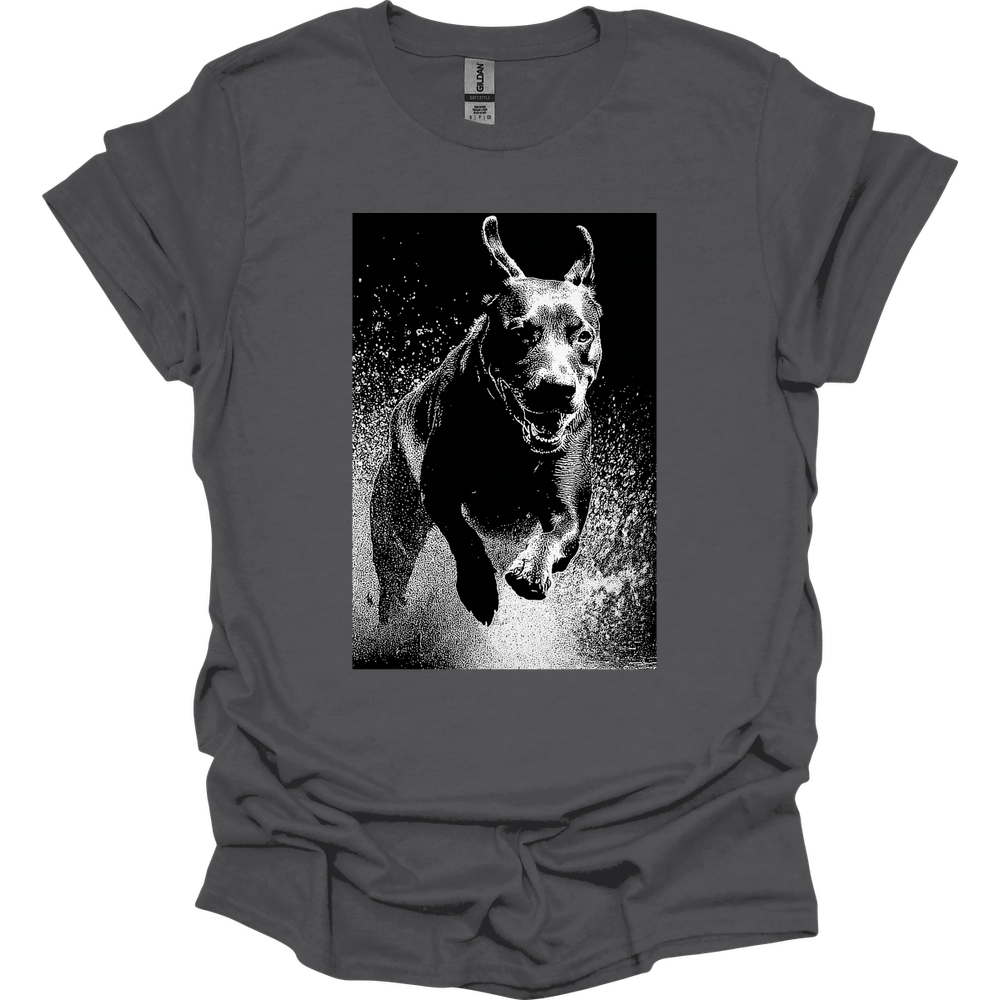 Rottweiler - Puddle Dog T-Shirt - Charcoal