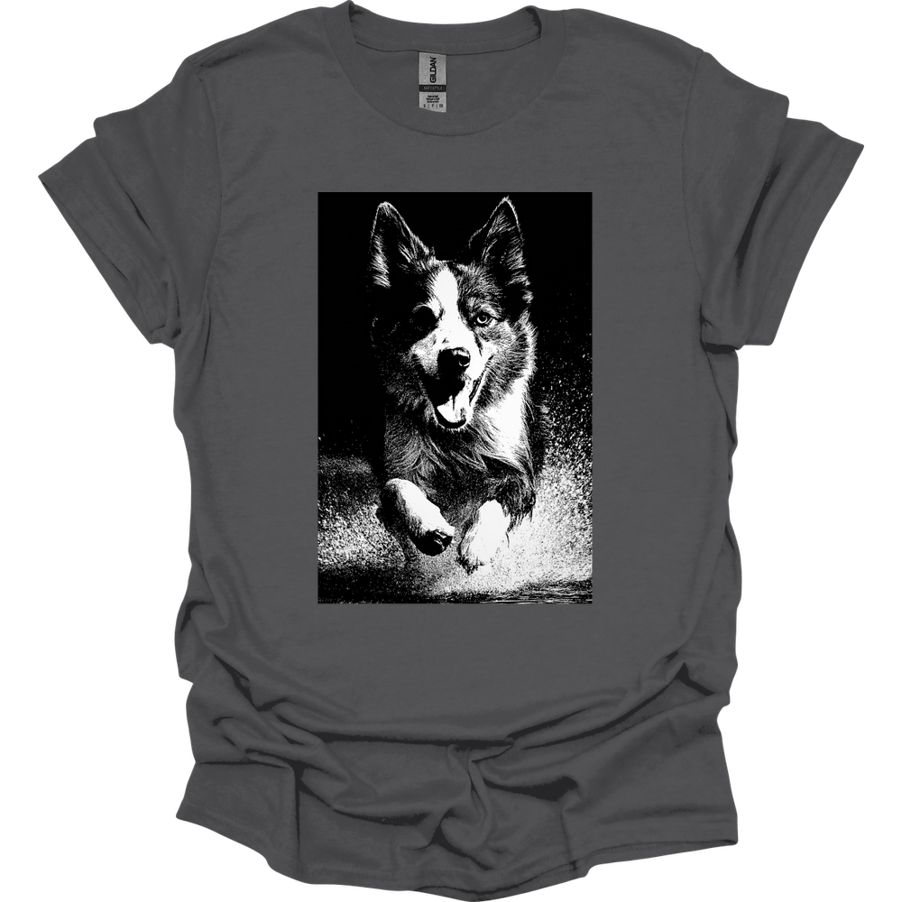 Miniature American Shepherd - Puddle Dog T-Shirt - Charcoal