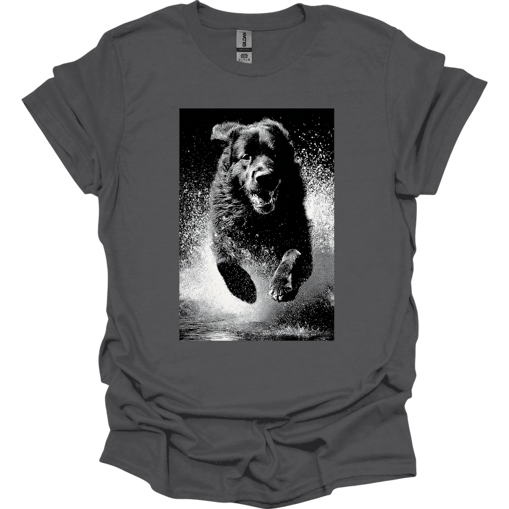 Newfoundland - Puddle Dog T-Shirt - Charcoal