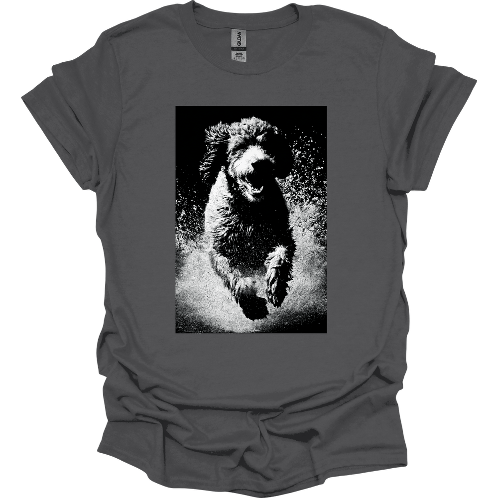 Portuguese Water Dog - Puddle Dog T-Shirt - Charcoal