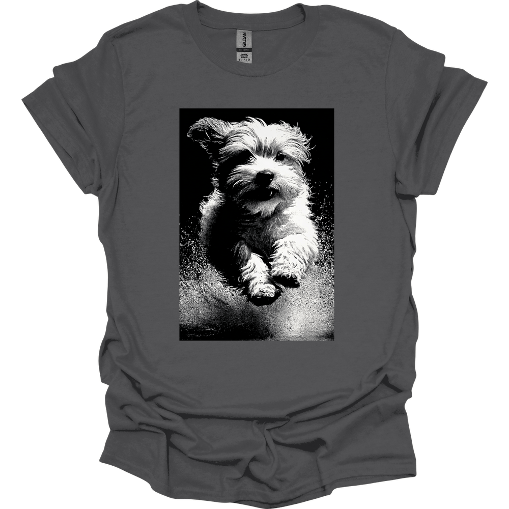 Shih Tzu - Puddle Dog T-Shirt - Charcoal