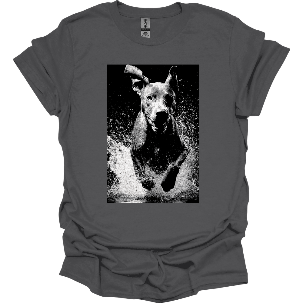 Vizsla - Puddle Dog T-Shirt - Charcoal