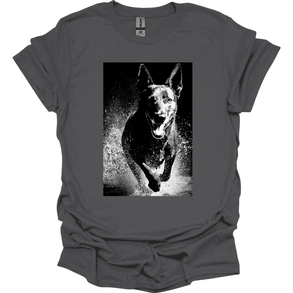 Dutch Shepherd - Puddle Dog T-Shirt - Charcoal