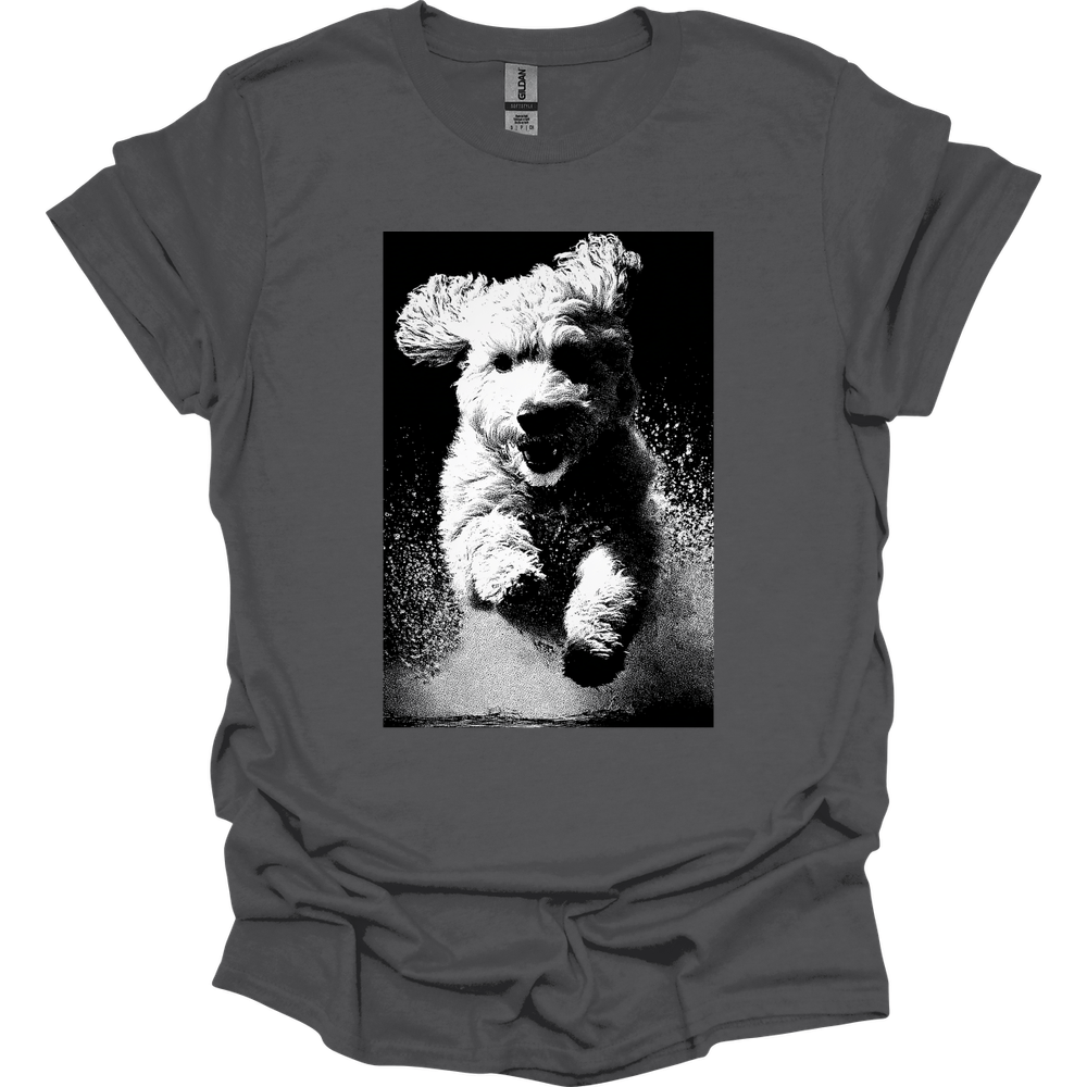 Golden Doodle - Puddle Dog T-Shirt - Charcoal