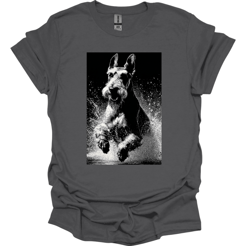 Giant Schnauzer - Puddle Dog T-Shirt - Charcoal